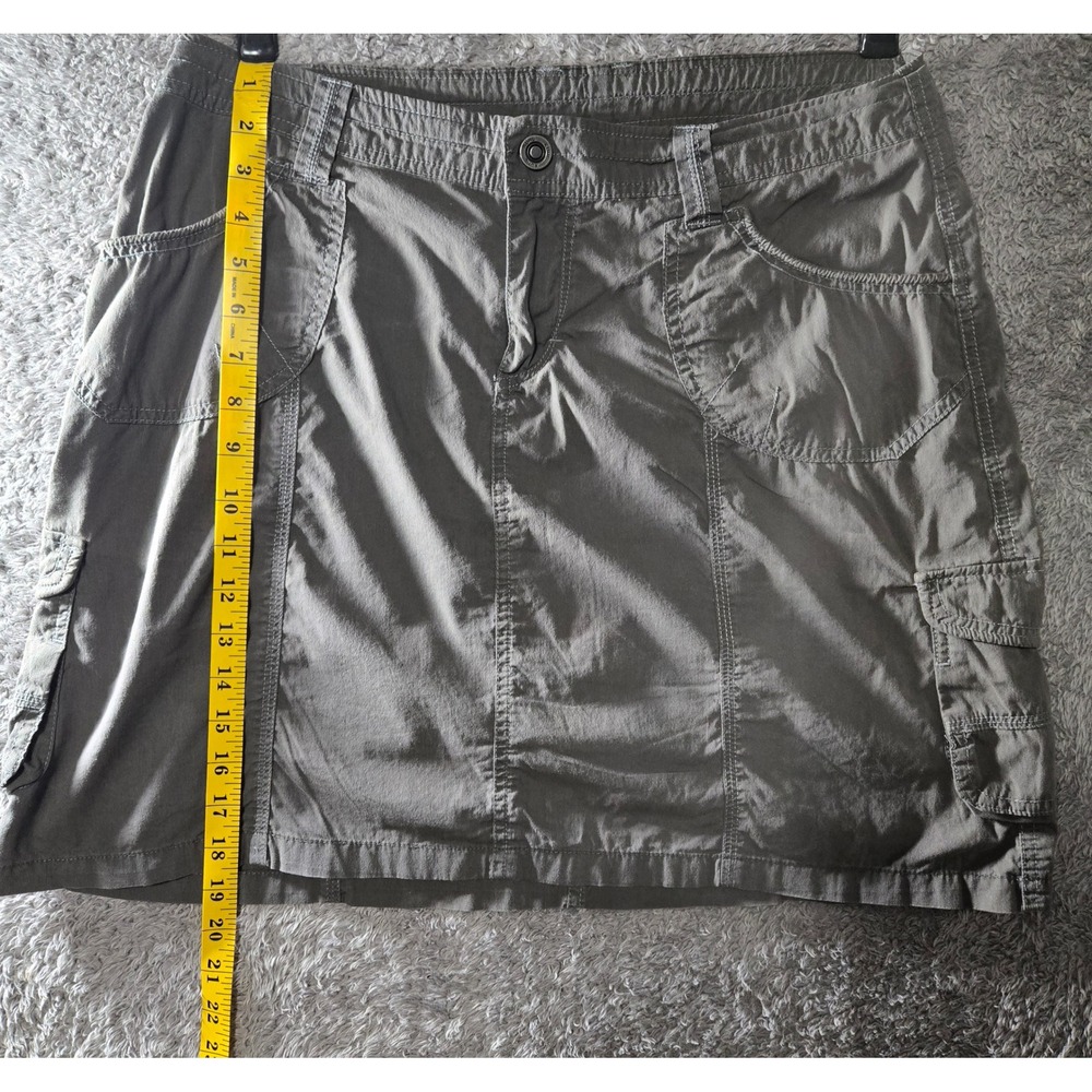 Kuhl Women Gray Cargo Skirt Size 10 Hiking Outdoor Utility Pocket Classic Fit - Picture 3 of 8